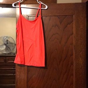 2 florescent tank tops - pleated front